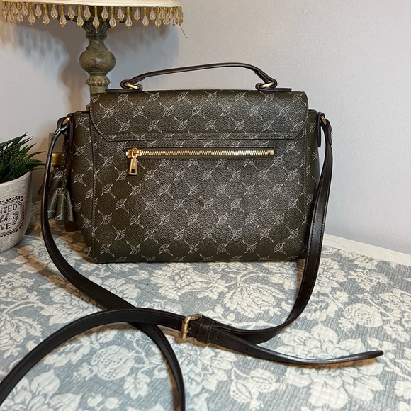 Elegant Brown Patterned Crossbody Bag - Picture 2 of 7